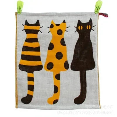 Asciugamano Viso Tre Strati in Garza di Cotone per Bambini e Ragazzi Morbido e Assorbente con Grafica Animale Jacquard