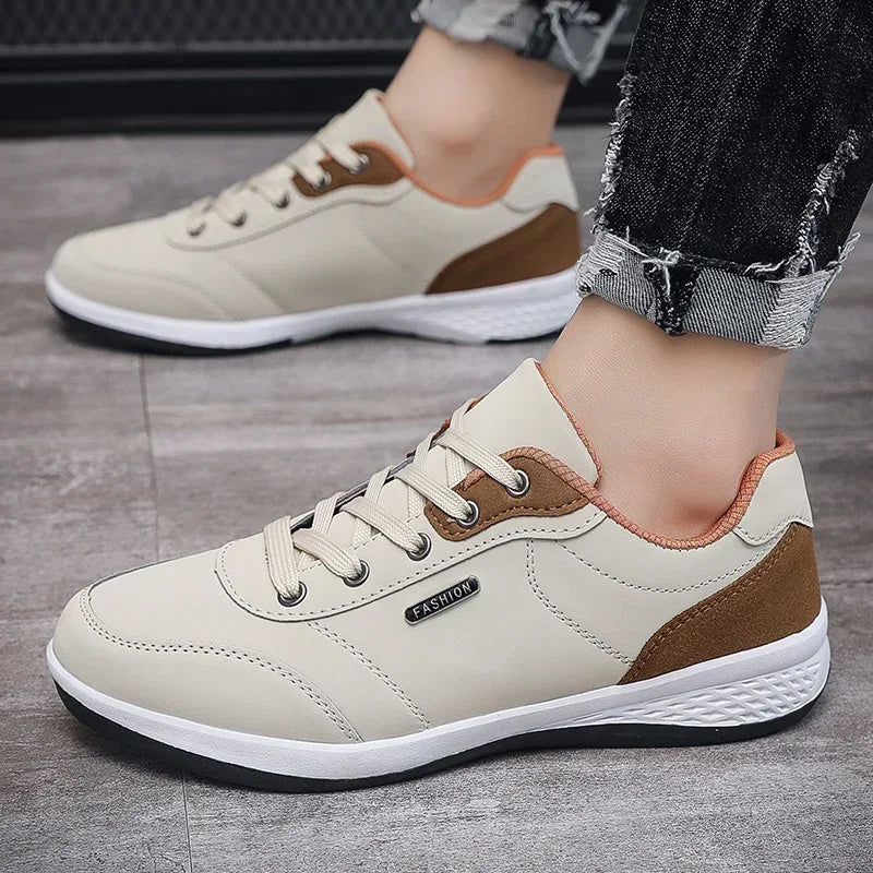 Scarpe Da Uomo Impermeabili Primavera Autunno Sneakers Da Passeggio In Pelle Antiscivolo Per Tempo Libero