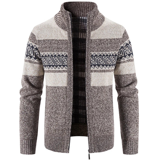 Cardigan Uomo Lavorato A Maglia Autunno Inverno Con Colletto Mandarino Corea Stile Casual Joker