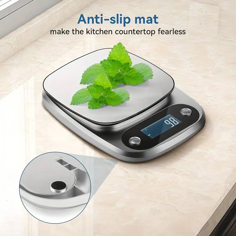 Bilancia Cucina Alta Precisione 10 Kg Con Display LCD Multifunzione Per Gioielli E Alimenti In Acciaio Inossidabile 304