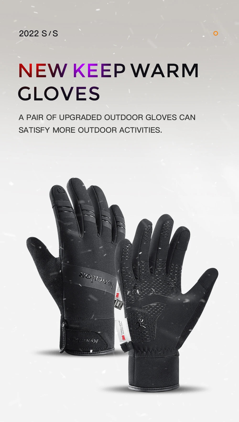 Guanti Invernali Da Ciclismo Esterno Impermeabili Antivento Con Touch Screen Per Moto Sci Equitazione Universali 3M