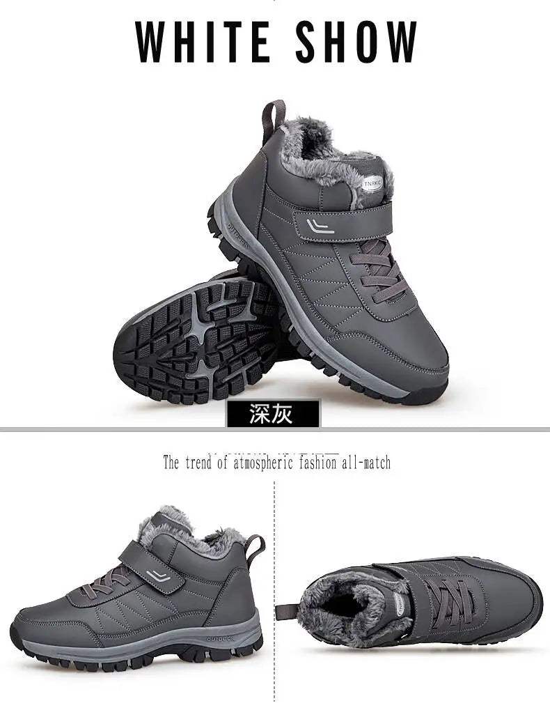 Stivali Invernali Da Uomo In Pelle PU Impermeabili Scarpe Casual Calde Alta Qualità Stivaletti Sneakers