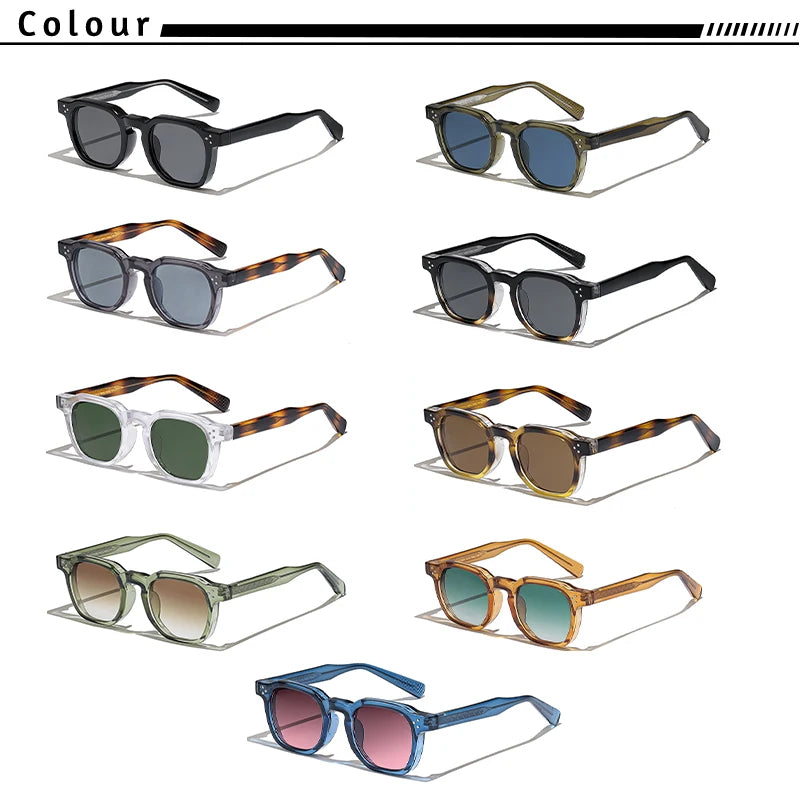Occhiali Da Sole Retro Punk Quadrati Caterside Unisex Set Da 2 Pezzi Design Personalizzato Regalo Per Festival