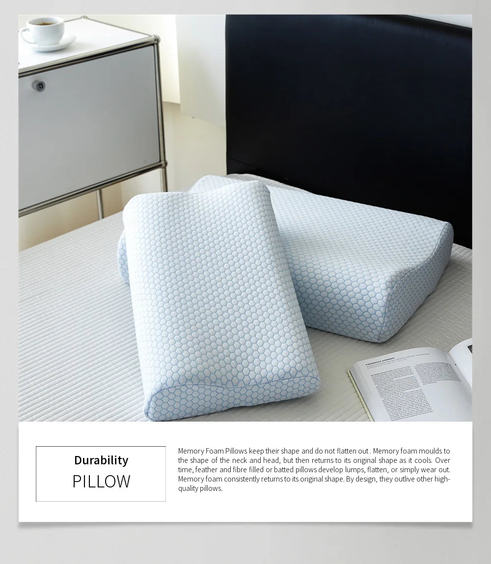 Cuscino Ergonomico In Memory Foam Singolo Con Supporto Cervicale Per Letto Rinfrescante E Traspirante