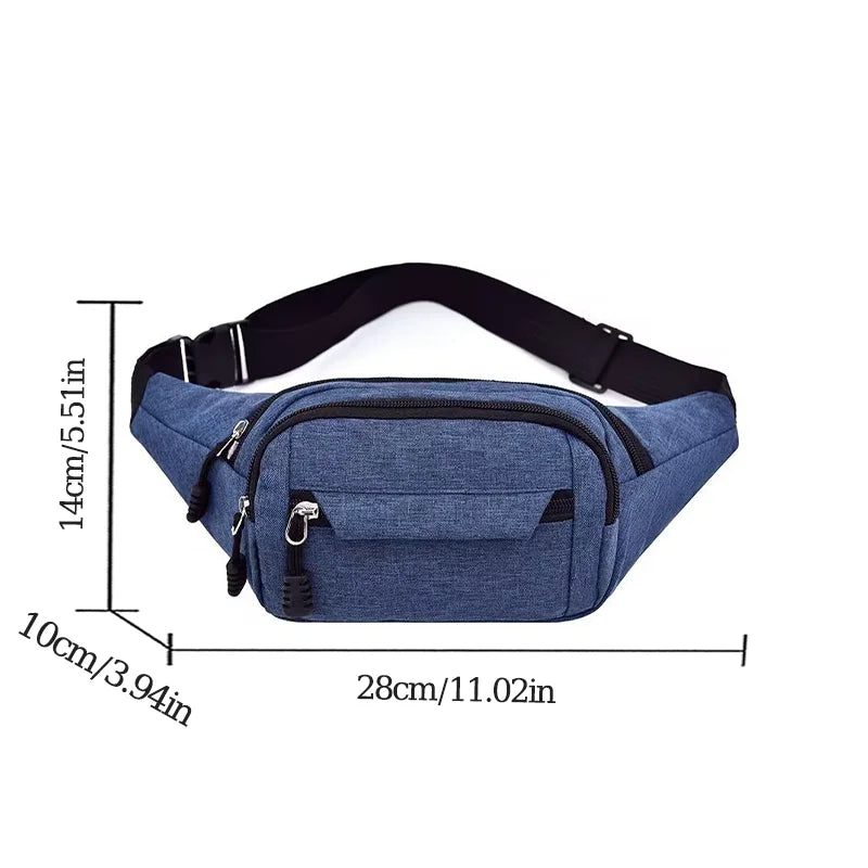 Marsupio mobile per uomo donna Marsupio multifunzionale di grande capacità Anti spruzzi Pochete da cantiere resistente all'usura