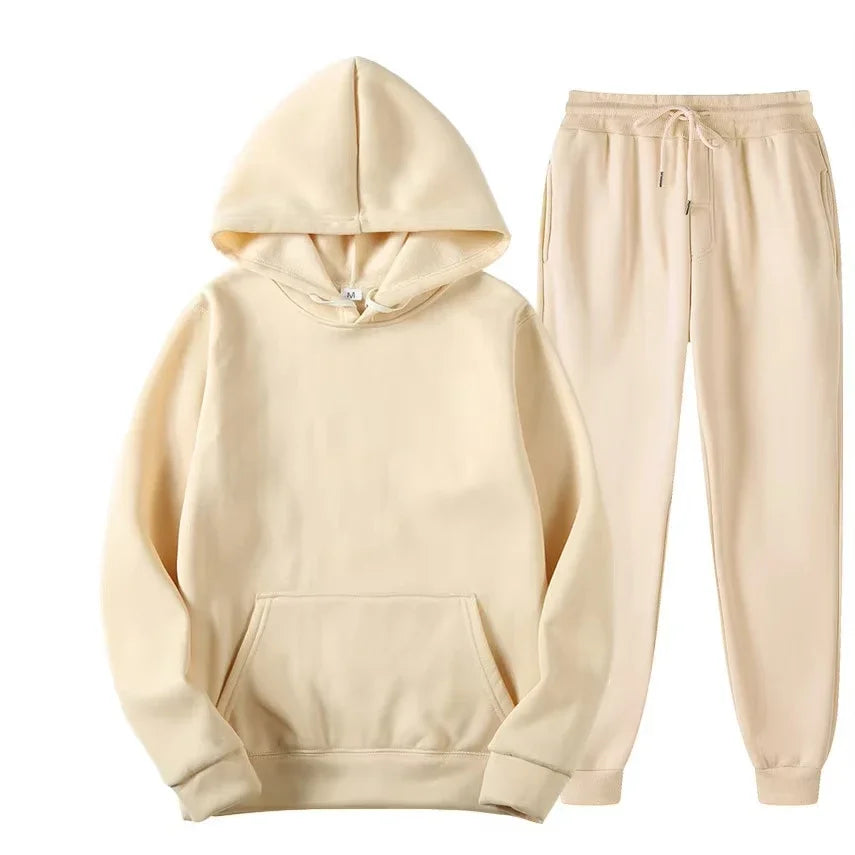 Tuta Uomo Invernale Morbida Ecologica 2025 Set Pantaloni Jogging 2 Pezzi Fitness Corsa Abbigliamento Sportivo Maschile