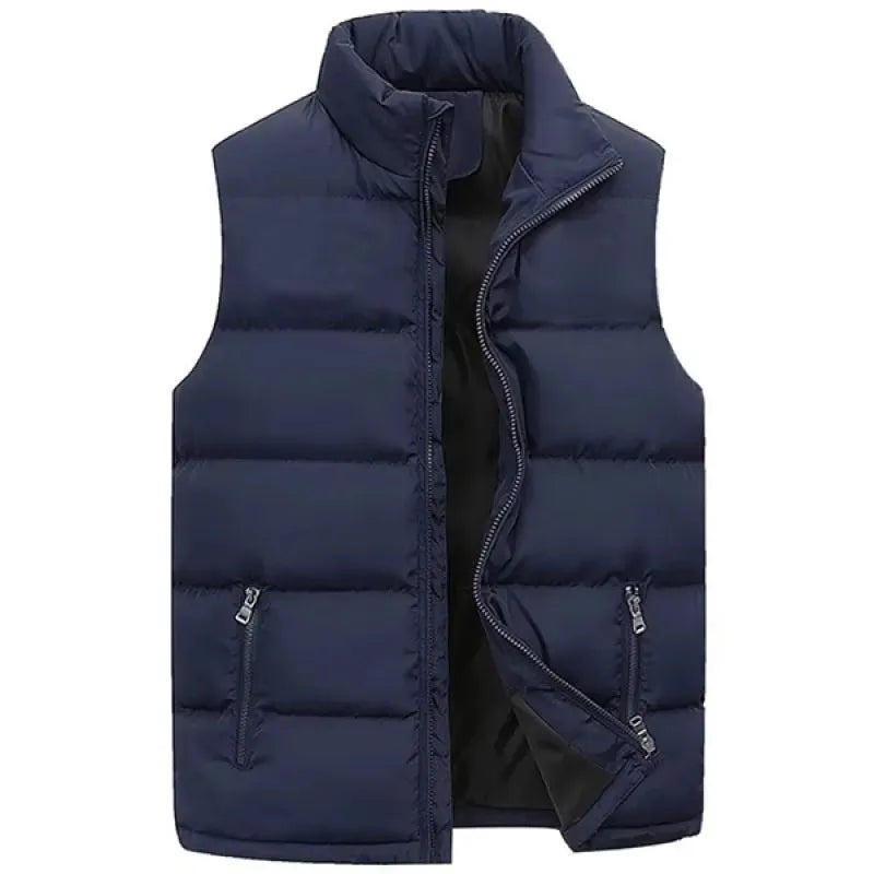 Gilet Imbottito Da Uomo Senza Maniche Invernale Con Cerniera Impermeabile Colletto Coreano Di Marca