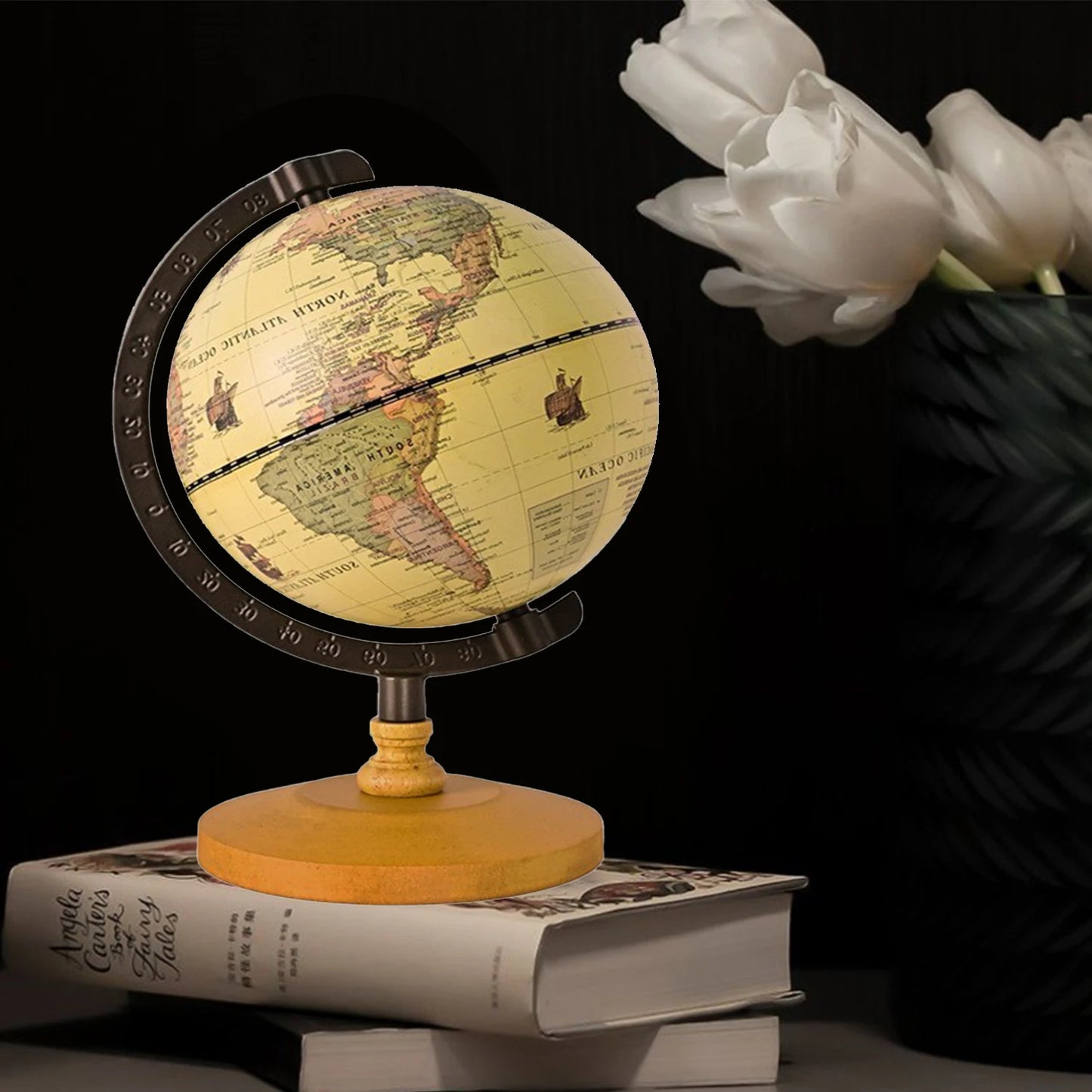 Mondo Inglese Rotante A 360 Gradi Globo Geografia Sussidi Didattici Per Scrivania Decorazione Casa