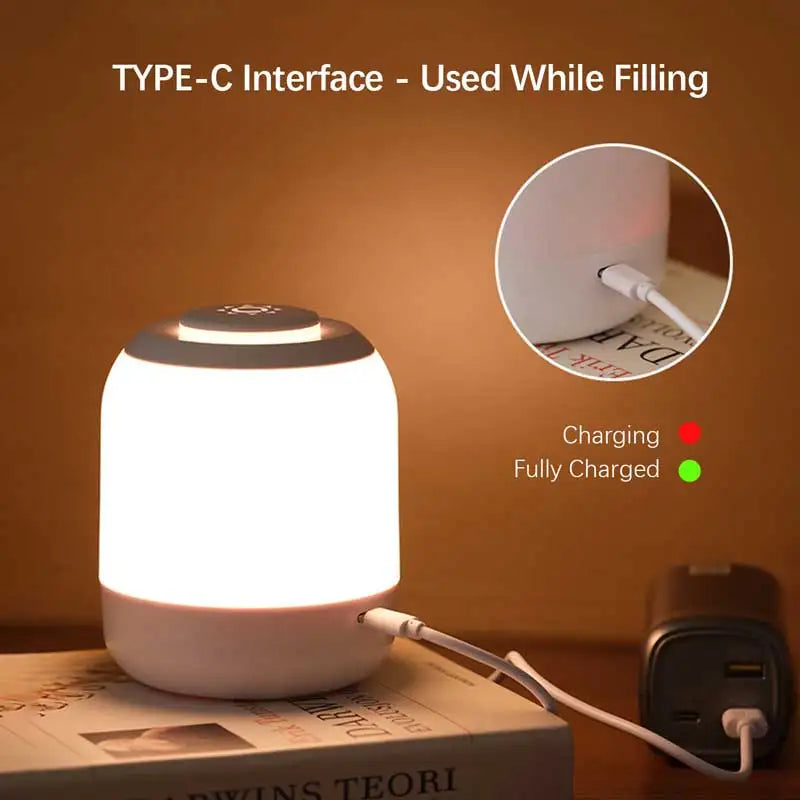 Luci Notturne A LED Ricaricabili USB Lampada Da Tavolo Con Luminosità Regolabile Per Cucina Camera Da Letto E Campeggio