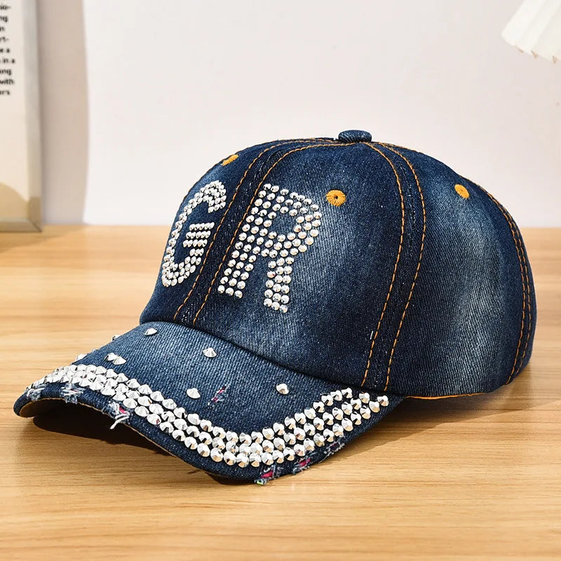 Cappellino Da Baseball Con Diamanti Y2K Motivo Stelle Regolabile Chiusura Posteriore Unisex Design Casual Moda Quotidiana