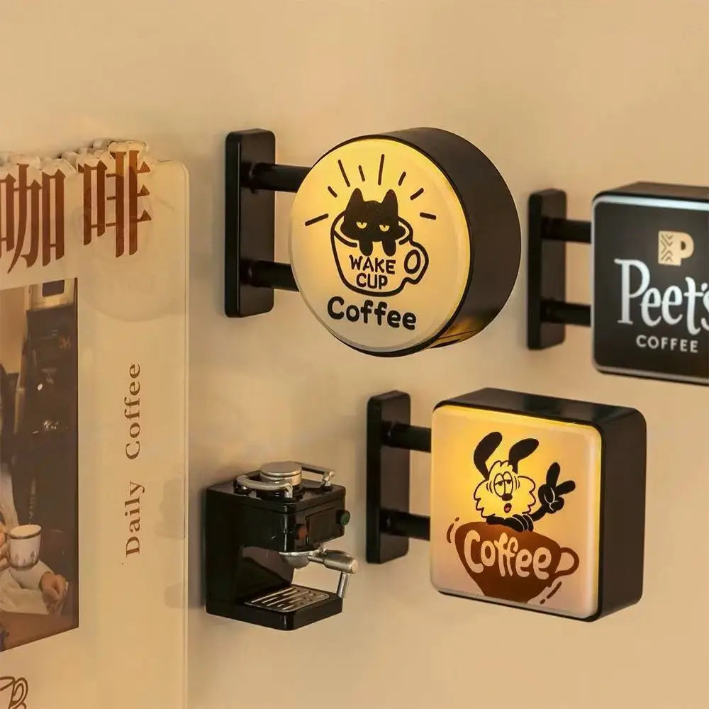 Magnete Per Frigorifero A LED Con Luce Per Bar E Caffetterie Decorazione Per Pannello Forato Insegna Illuminata Per Casa