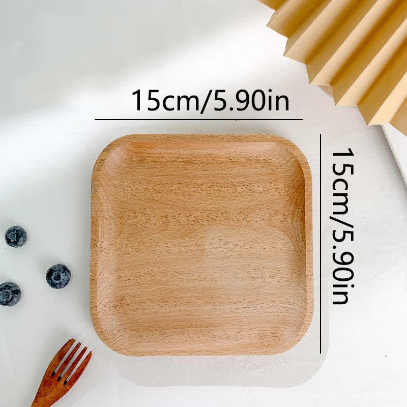 Vassoio Per Gambo Di Grano Rotondo Dessert Piatto Legno Massello Resistente Al Calore In Stile Giapponese Per Tè E Caffè