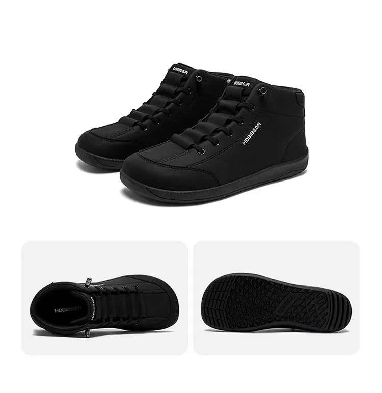 HOBIBEAR Scarpe Mid Top Da Donna Con Punta Larga In Pelle Artificiale Antiscivolo Per Esterno