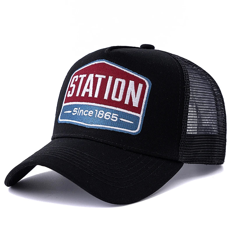 Berretto Trucker Unisex Ventilato Rete Estate Streetwear UP Positive Stazione SA Station