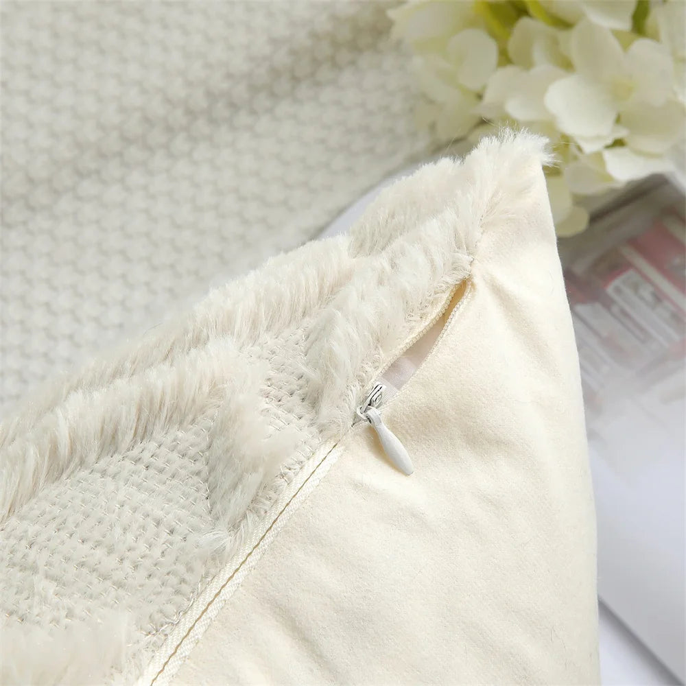 Fodera Per Cuscino Kitinjoy 45x45 In Cotone Peluche Per Divano Letto Soggiorno Casa