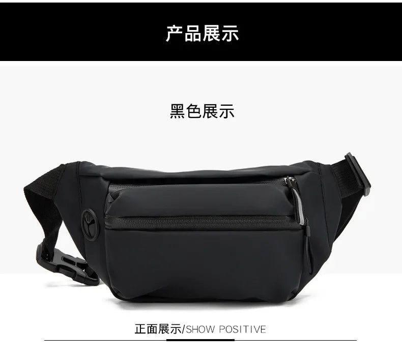 Borsa Da Cintura Impermeabile Uomo Marsupio Sportivo Con Cintura E Tracolla Per Viaggio E Attività All Aperto