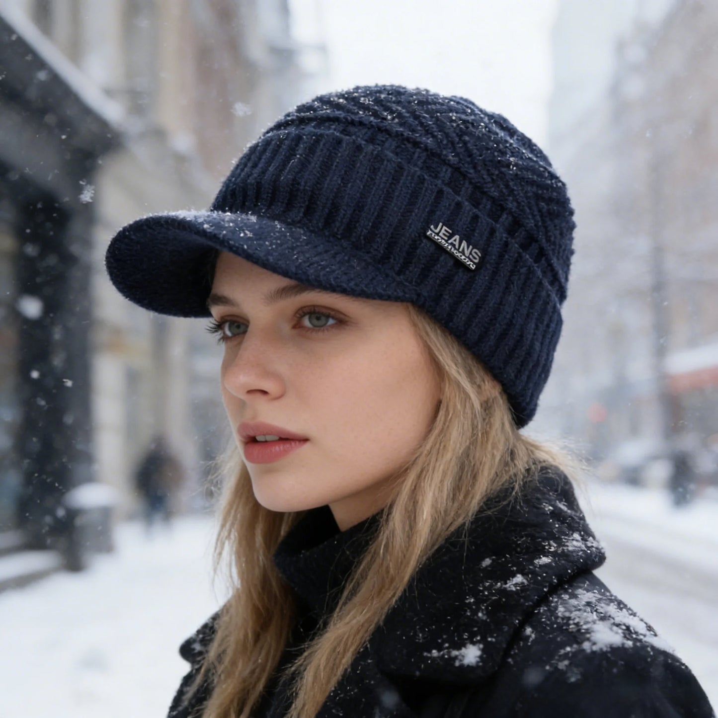 Cappello In Lana Per Uomo Autunno Inverno Lavorato A Maglia Con Visiera Imbottita Caldo E Confortevole