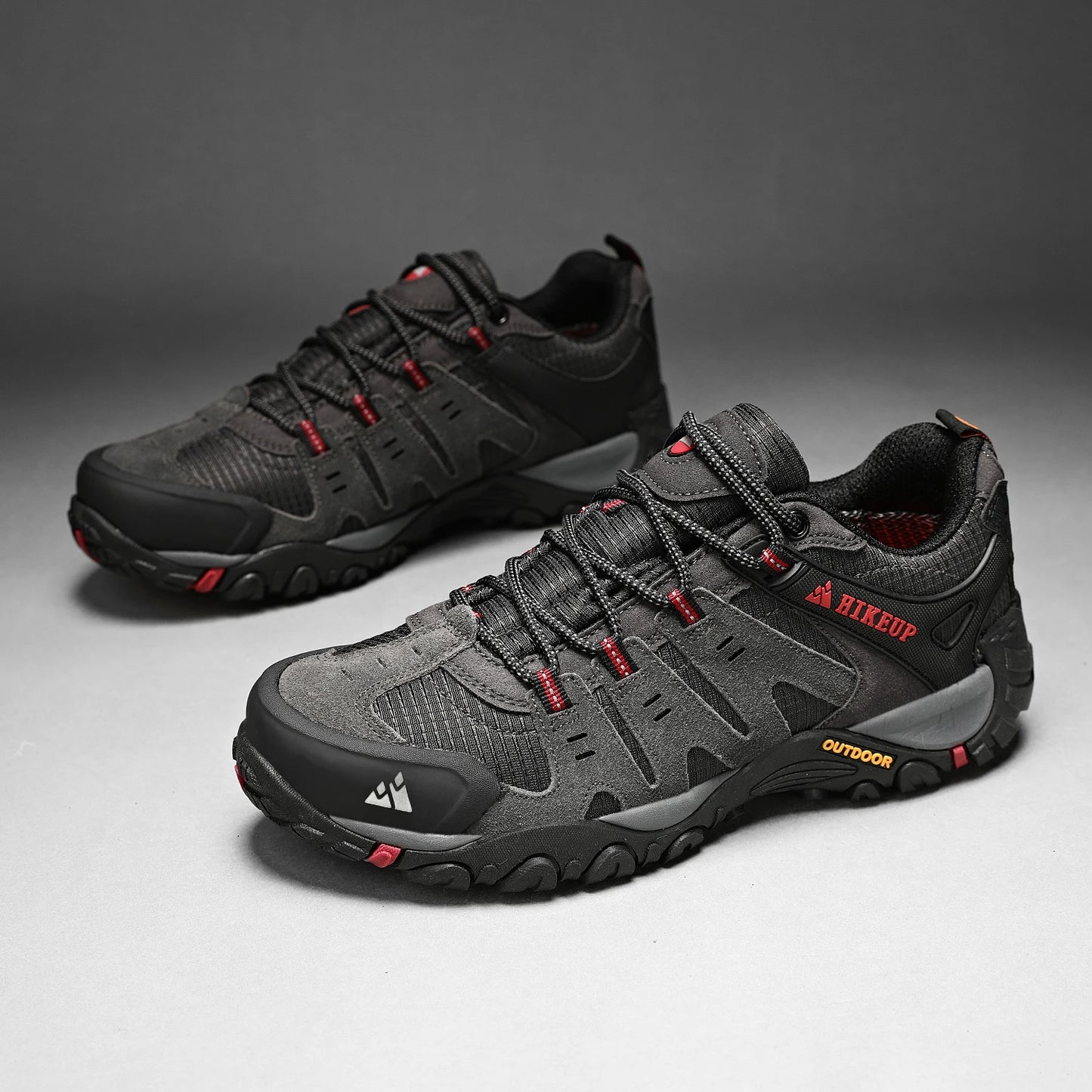 HIKEUP Scarpe Da Trekking Da Uomo In Pelle Scamosciata Impermeabili Traspiranti Esterno Resistente All Usura