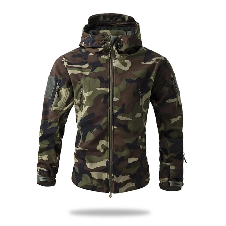 Lurker Giacca Soft Shell Tattica Pelle di Squalo Uomo Impermeabile con Cappuccio Mimetica Esterno da Caccia Autunno