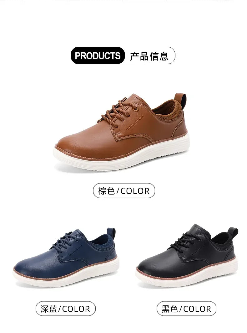 Scarpe Uomo Sportive Casual Alla Moda In Pelle Traspiranti e Comode Marrone Scarpe da Golf e Formali