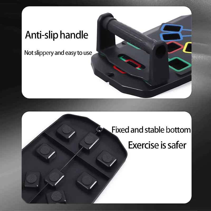 Set Di Tavole Push Up Multifunzionali Portatili Con Manici Per Allenamento Petto Addome Braccia Schiena Fitness