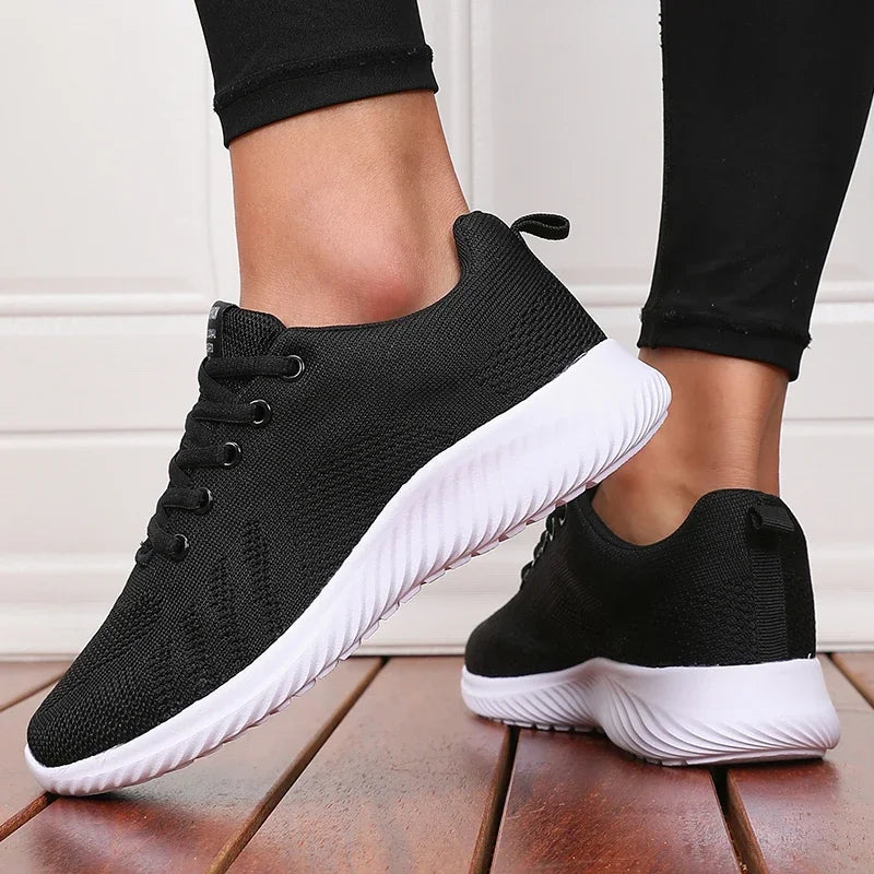Scarpe Sportive Antiscivolo Uomo Donna Trekking In Rete Bianca Stile Streetwear Da Corsa Casual Basse Fondo Piatto