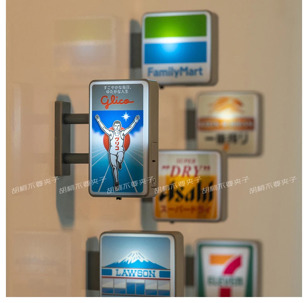 Magnete Frigo Decorativo Adesivo Insegna Luminosa Dotonbori Glico 711 Lake Kawaguchi Ko Lawson Store Foto Spot