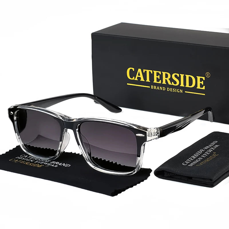 Occhiali Da Sole Polarizzati Uomo Donna TR90 Ultraleggeri Montatura Quadrata Set Regalo Per Guida E Feste