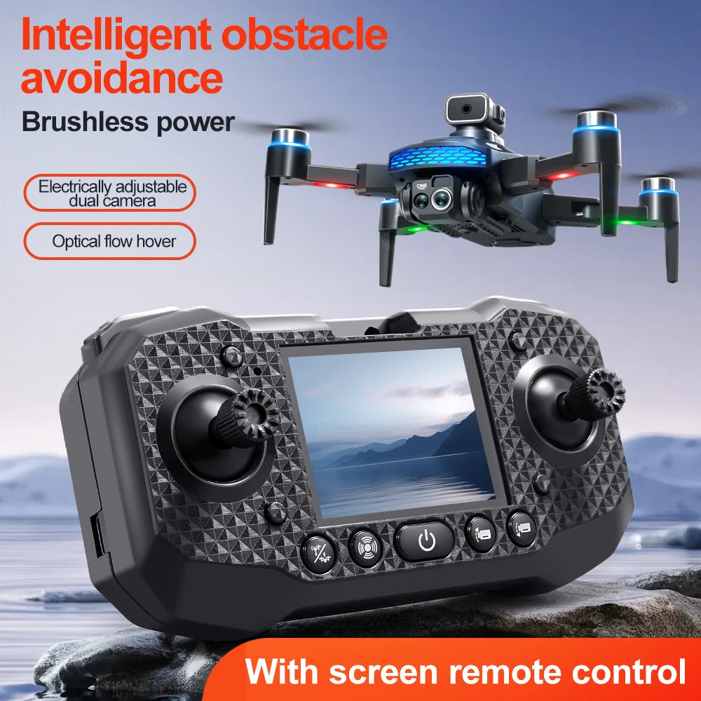 Drone M6 Mini Con Telecamera 4K Schermo Integrato 2 4G WiFi FPV Flusso Ottico Pieghevole Senza Spazzole