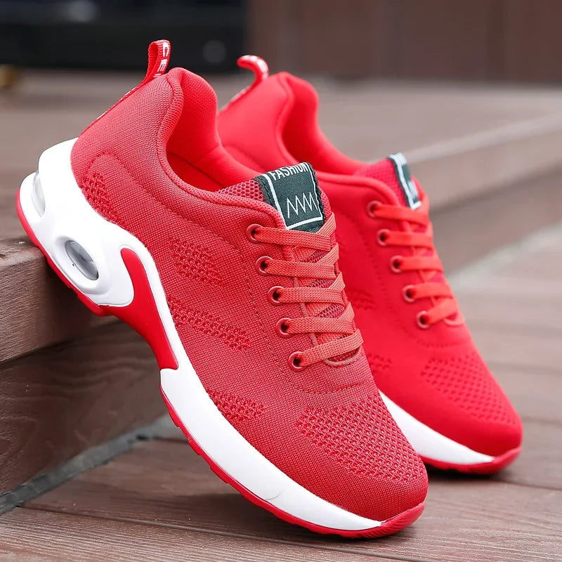 Scarpe da Ginnastica con Plateau da Donna Traspiranti in Mesh Per Corsa Tennis Estive Robuste 2024