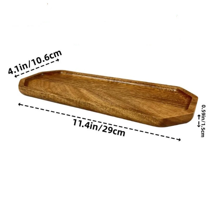 Piatto Di Frutta Giapponese In Legno Massello Rotondo Vassoio Snack Multidimensionale Ad Alto Valore Allingrosso