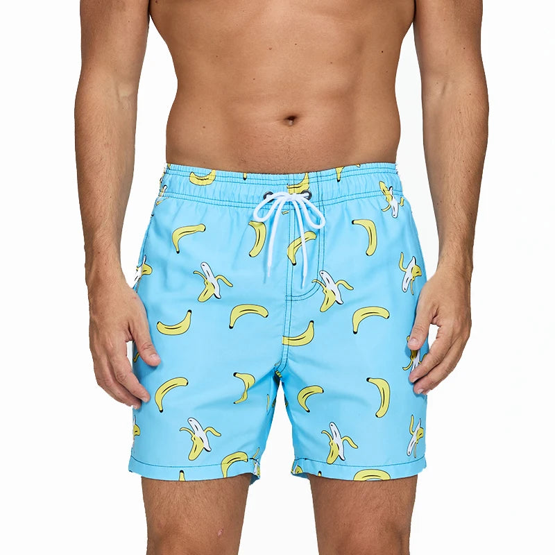Pantaloncini Uomo Ad Asciugatura Rapida A Righe Verticali Traspiranti Con Fodera In Rete Taglie Forti Spiaggia Surf