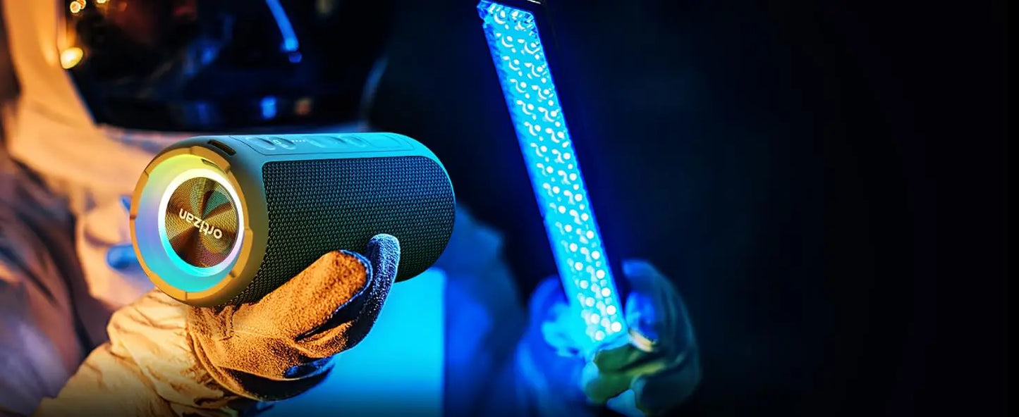 Ortizan X8 Pro Altoparlante Bluetooth Portatile 40 W Suono Stereo Impermeabile IPX7 Bassi Deep Luci RGB 30 Ore 3 EQ