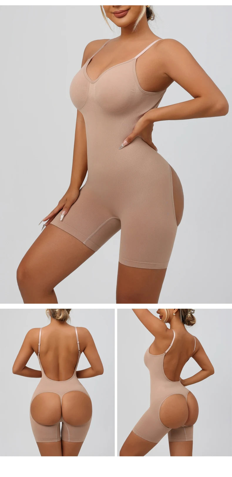 Fajas Colombianas da donna Shapewear Body senza cuciture Sexy controllo della pancia Butt Lifter Coscia più sottile Curve migliorate