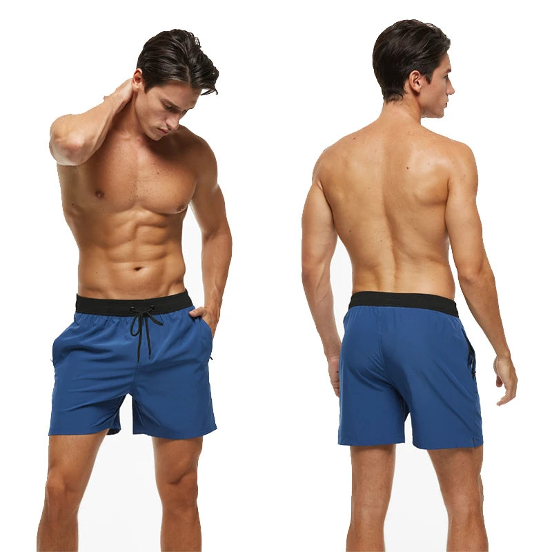Costume Elasticizzato Uomo Escatch 2025 Pantaloncini Da Spiaggia Ad Asciugatura Rapida Tasche Cerniera Fodera Rete