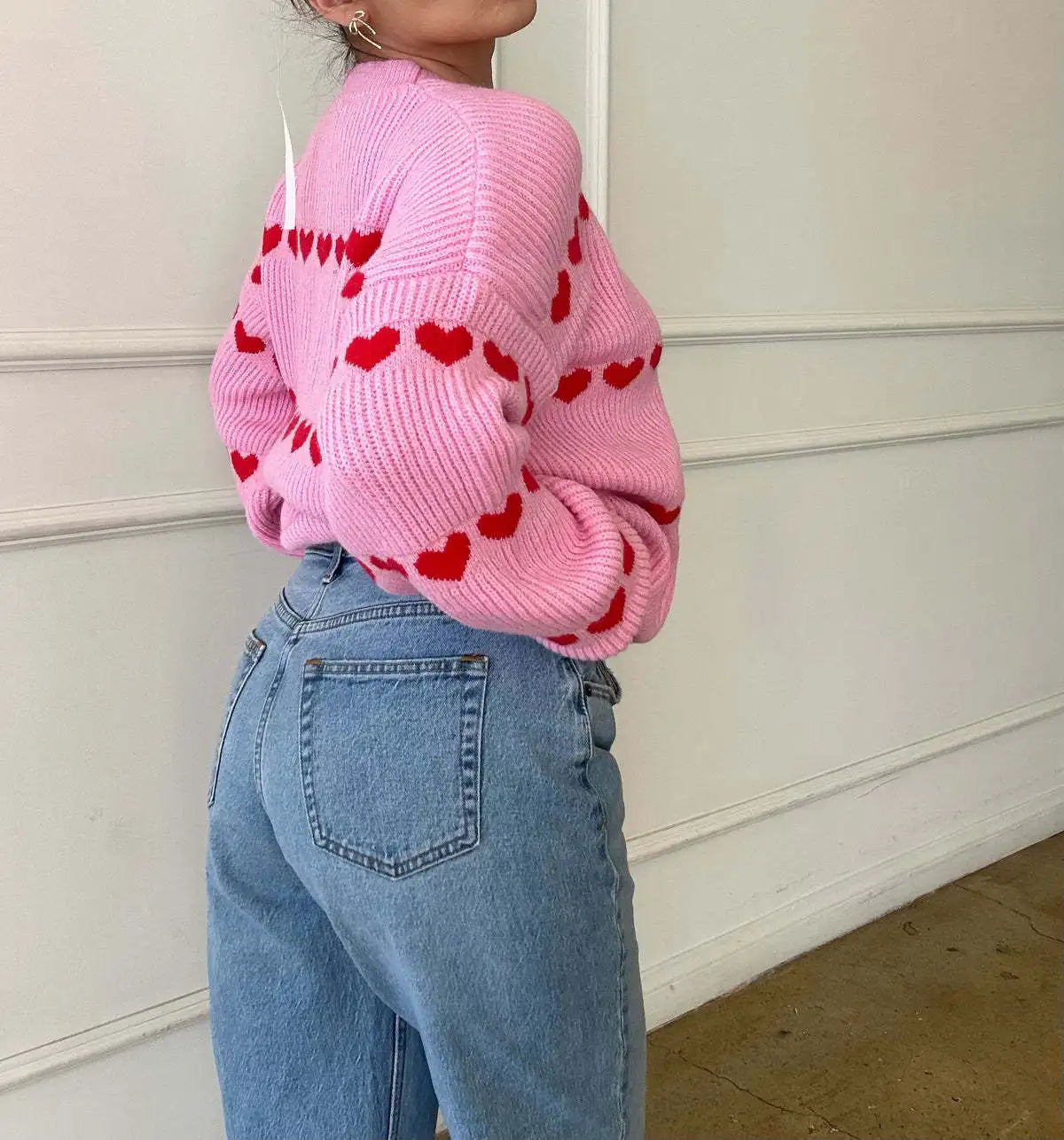 Maglioni Lavorati A Maglia Per Donne In Due Colori Jacquard Collo Rotondo Pullover Trend 2026 Nuovi