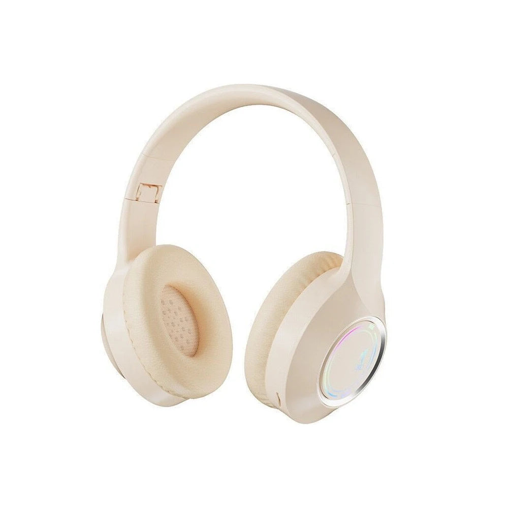 KEBIDU Cuffie Da Gioco Bluetooth Pieghevoli Over-Ear RGB Cancellazione Del Rumore Attiva HiFi Wireless Scheda TF