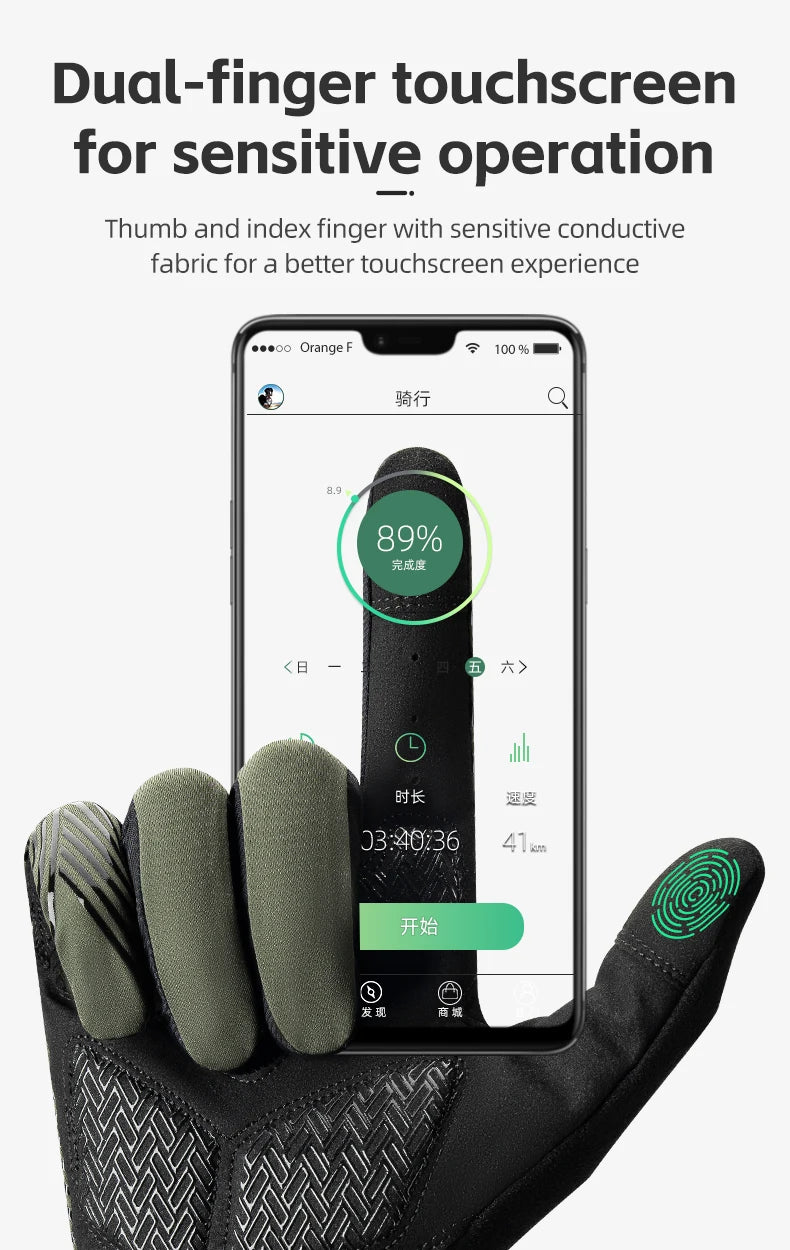 Guanti da Ciclismo RockBros Estivi Traspiranti Antiscivolo Touchscreen per MTB Bici da Strada Corsa Fitness Palestra