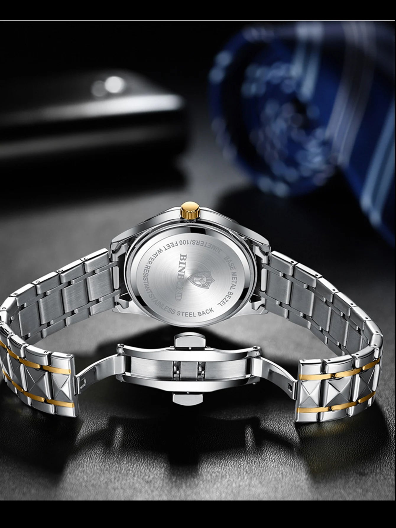 Orologio Da Donna BinBong Quarzo Di Lusso In Acciaio Inossidabile Data Luminosa Impermeabile Regalo Per Fidanzata