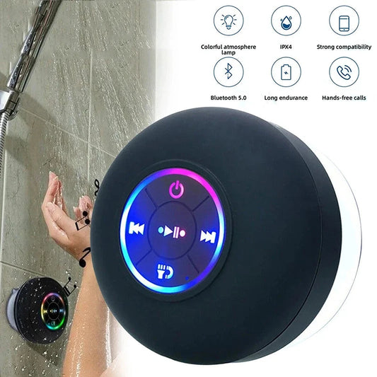 Altoparlante Bluetooth Portatile Impermeabile IPX4 Con LED Microfono E Ventosa Ideale Per Viaggi Outdoor E Bagno