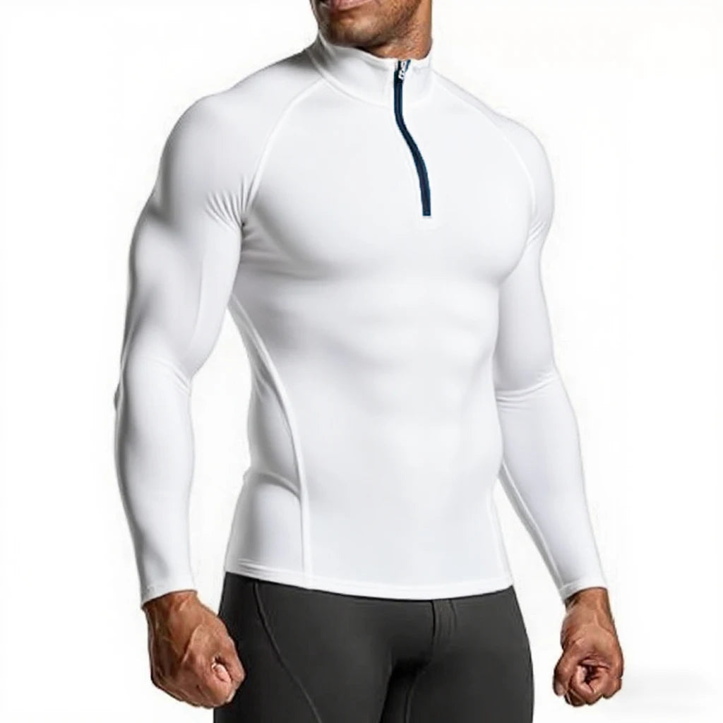Maglietta Da Uomo A Maniche Lunghe In Compressione Per Palestra Allenamento Corsa Fitness Abbigliamento Sportivo