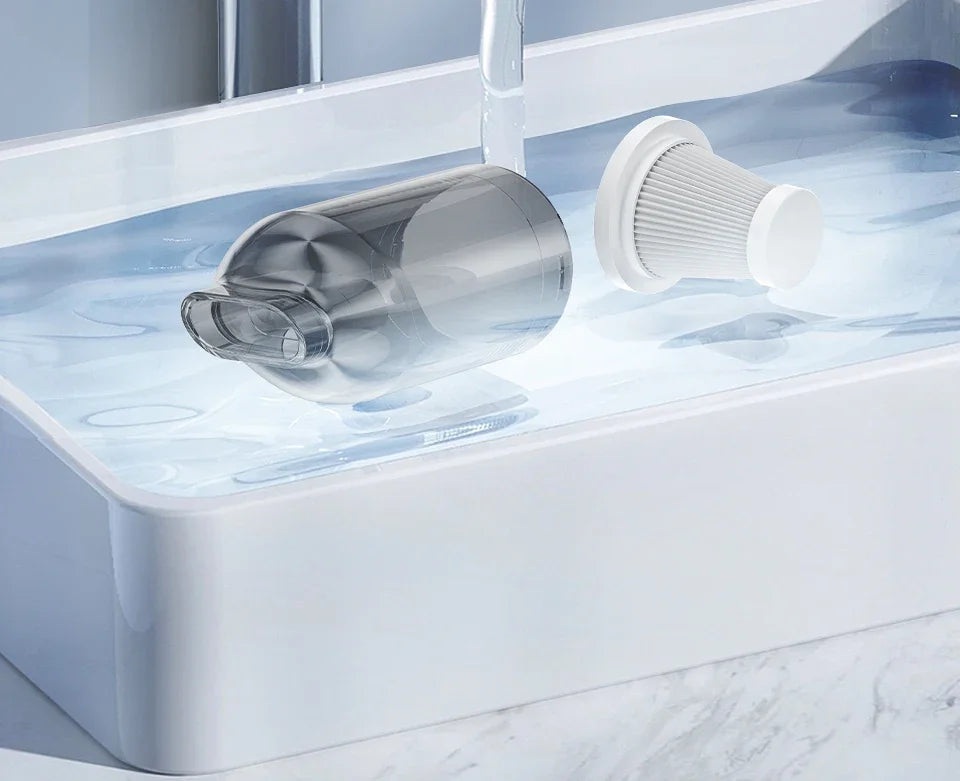 SZUK Aspirapolvere Senza Fili per Auto e Casa Potente 18000 Pa Mini Portatile Contenitore da 0,5 L