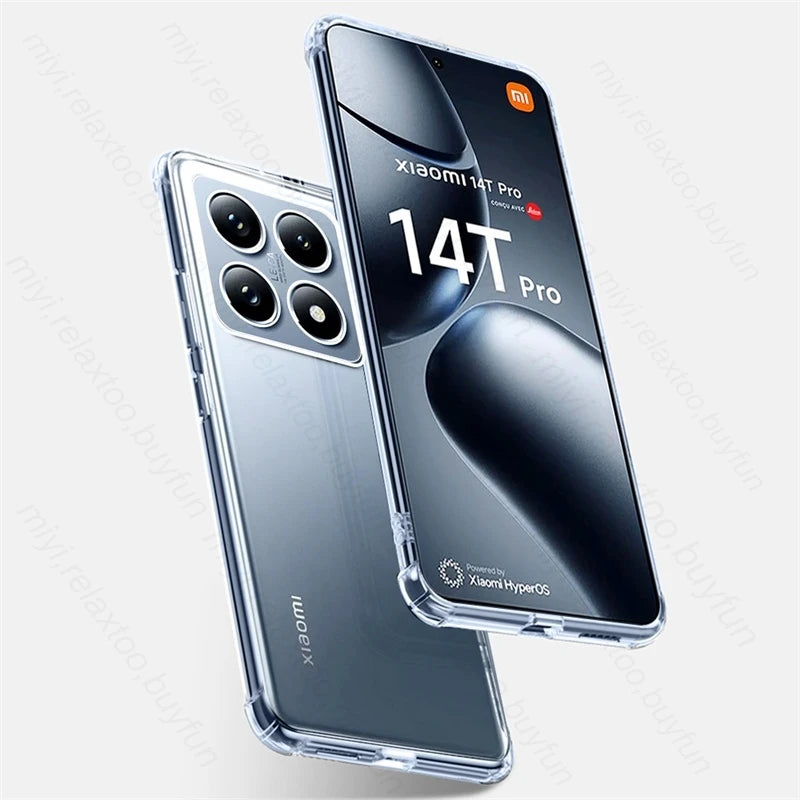 Custodia Trasparente Slim In TPU Per Xiaomi 14T E 15T Pro 5G Protezione Antigraffio Leggera Con Bumper In Silicone