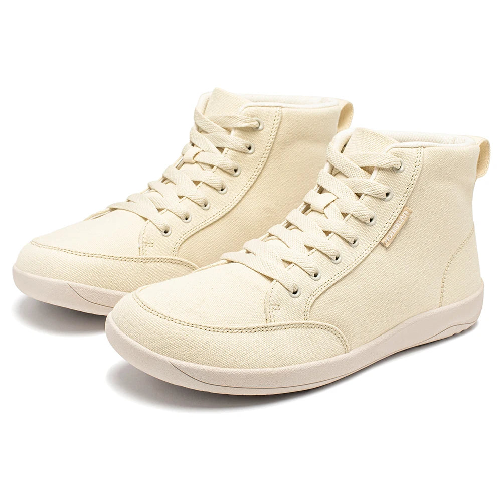Hobibear Scarpe Da Ginnastica Unisex Mid Top A Piedi Nudi Con Punta Larga In Tela Zero Drop Con Lacci Per Esterni
