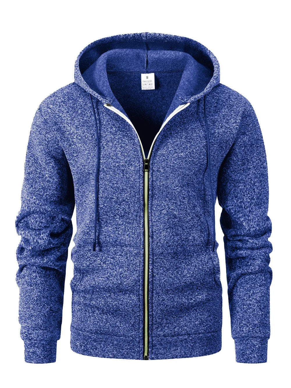 Felpa Da Uomo Autunnale Tinta Unita Con Cappuccio Maniche Lunghe E Chiusura A Cerniera Slim Fit Con Tasche