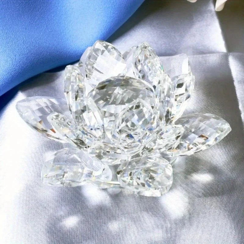 Figurina Fiore Di Loto In Vetro Cristallo Nozze E Casa Collezione Ornamenti Da Tavolo Regalo Souvenir