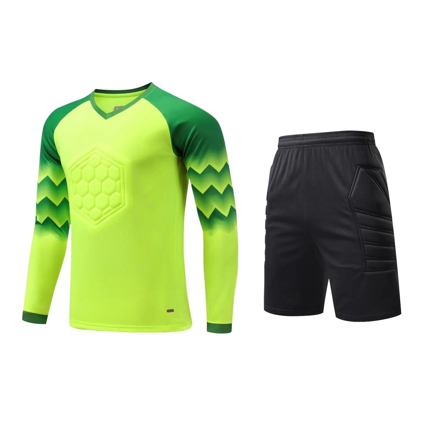 2023 uomo bambino portiere di calcio uniforme spugna protettiva manica lunga allenamento di calcio portiere top maglia da calcio pantaloni personalizzati