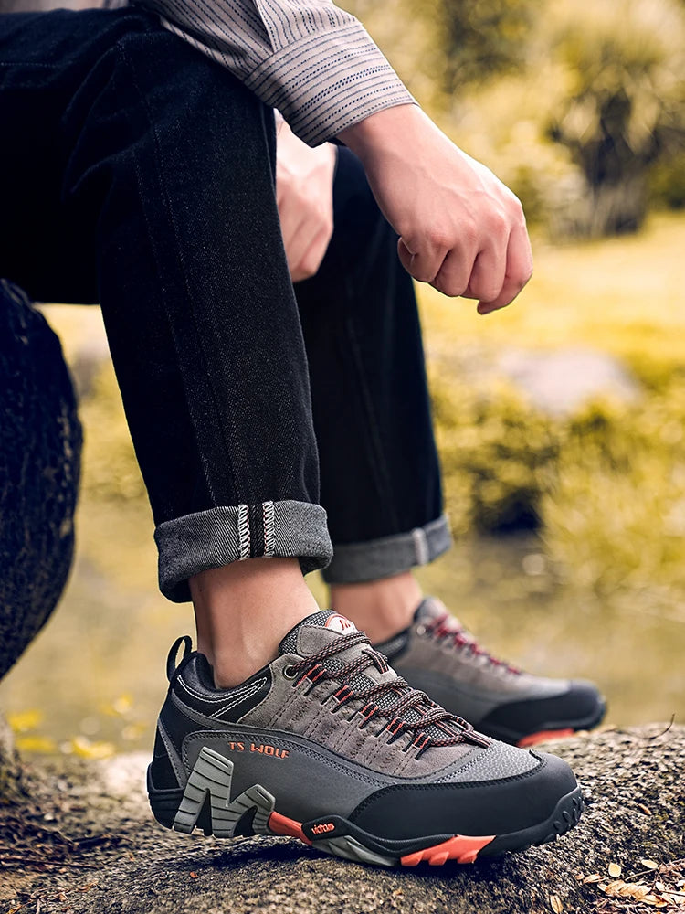 Scarpe Da Trekking Impermeabili Per Uomo In Vera Pelle Stivali Da Montagna Tattici Da Caccia Nei Boschi