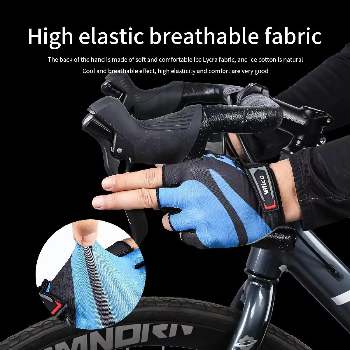 Guanti Da Ciclismo Estivi Mezze Dita Donna Traspiranti Per Assorbimento Urti MTB Accessori Da Ciclismo