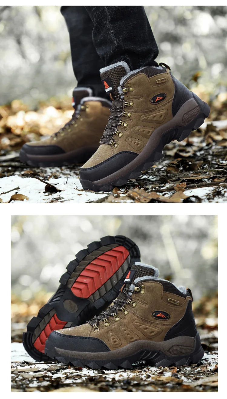 Scarpe Da Arrampicata Invernali All'aperto Da Trekking Antiscivolo Con Suola Spessa Uomo Calde